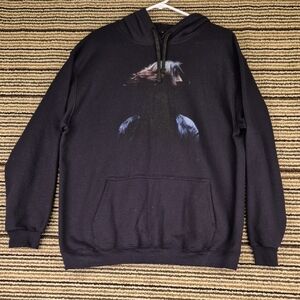 DANNY OCEAN Reggaeton Black Tour Pullover‎ Cotton Mens Large Hoodie Sweater